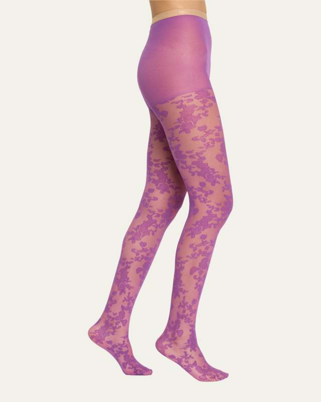 Floral Lace Tights